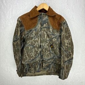 Vintage Carhartt Hunting Coat Blanket Lined Mens Medium CB345 Camo Mossy Oak EUC